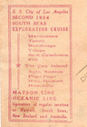 Tonga 1934 Cachet Cover Ss City Of Los Angeles Tin Can Canoe Mail Niuafoou
