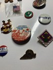 Huge 30  Vintage Pin Lot  Military Advertisements Political Pop Culture  