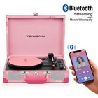 Record Player With Speakers 3-speed Bluetooth Suitcase Portable Vinyl Record    