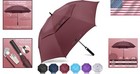 62 Inch Golf Umbrella - Automatic Open   Sturdy Windproof Double Canopy Design