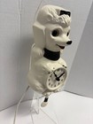 Restored Vintage Electric White Poodle Clock Rare Not Faded 