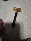 Vintage O4 1969 Gillette Gold Adjustable Black Safety Razor
