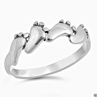 Usa Seller Baby Feet Ring Sterling Silver 925 Best Price Jewelry Selectable