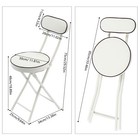 Upholstered Counter Stool 4pcs Bar Stool Portable Folding Kitchen  Dining Chair