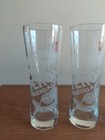 Peroni Nastro Azzurro Italian Beer Sahm Etched Pilsner Glasses 8 Oz Set Of 4