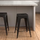 Metal Bar Stools  24-inch Seat Height  Set Of 4  Black