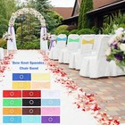 10pcs Chair Cover Stretch Band With Buckle Slider Sashes Bow Wedding Banquet    