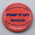 Retro Vtg Reebok 1989 Pin  Pinback Button  pump It Up   Orange Basketball  Htf 