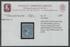 Falkland Islands Sg29 1894 Qv 2  d Prussian Blue  Mounted Mint