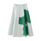 Zara s 2025 Summer New Mid-waist Straight Striped Printed Skirt
