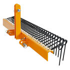 60 Inch Pine Straw Rake 26 Coil Spring Tines Durable Powder Coated 3 Point Hitch