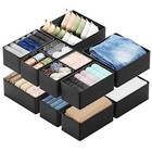  Drawer Organizer Clothes Dresser Organizer Bins For Nursery  12 Pack Black
