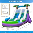 Ozis 23ft Large Purple Commercial Grade Water Slide Inflatable With Pool  950w 