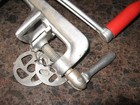 Vintage Ebaloy Meat Tabletop Grinder Food Grinder Hand Crank Table Top Clamp