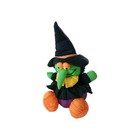 Vintage Nylon Witch Plush Halloween Snaggle Tooth Stuffed Animal Puffy