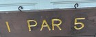Vintage Golf Course Double Sided Sign Hole 1 Par 5 500 Yds Rare  