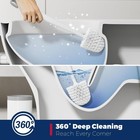 Toilet Brush And Holder Set  Compact Design  3 Pack  White