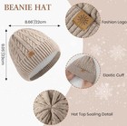 Womens Winter Knit Beanie Scarf Gloves Set Touchscreen 3pc Warm Gift 