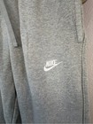 Nike Light Gray Fleece Joggers With White Swoosh