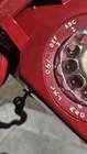 1977 Vintage Red Rotary Dial Telephone Bell System Western Electric Untested 