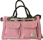 Petcare Red White Candy Stripe Leopard Print Adorable Small Dog Cat Carrier