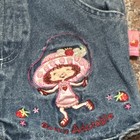 Vintage Rare Strawberry Shortcake Girls Denim Overall Romper Embroidered  18m 