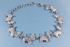 Adjustable Scottie Terrier  Bracelet Antique Silver Plated