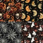 Halloween Pumpkins Skeletons Books Moon Bat Scrapbook Card Craft Cardstock Paper