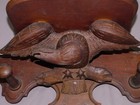 Antique American Hand Carved Eagle Wall Shelf Coat Rack Wall Shelf Oak 19th C 