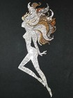 Rhinestone Design  runner Girl  Iron On Transfer Hot Fix  Bling 