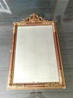 Ornate Vintage Gold Gilt With Wood Accents Wall Mirror