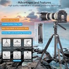 Carbon Fiber Camera Tripod Monopod Travel Tripod Video Fluid Head Pan Tilt Head