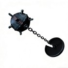 Floating Naval Mine Aquarium Decor  Fish Tank Ornament For Shrimp amphibians 3d