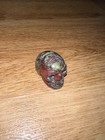 44g Natural Dragon Blood Stone Quartz Crystal Carved Skull Healing Decoration