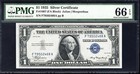 1935  1 Silver Certificate Plain F-a Block Fr 1607 Pmg 66 Epq 02468