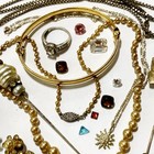 Antique Victorian Jewelry Lot Sterling Silver Costume Pearls Gemstones