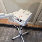 Professional Facial Steamer On Rolling Stand  Adjustable Height  White