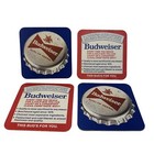 Vtg Budweiser King Of Beers Bottle Cap 1990s Coasters 3 5  Quality Advertising