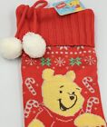New With Tags 19    Disney Winnie The Pooh Red Knit Christmas Stocking