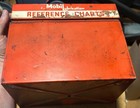 Vintage Mobil Gas Station Lubrication Reference Charts Sign Box Mobilubrigrams
