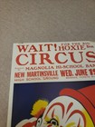 Vintage Hoxie Bros  Circus Poster 22x14 Scary Clown New Martinsville  Wv