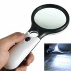 45x Handheld Magnifying Glass With 3 Led Light Magnifier Jewelry Loupe Lens