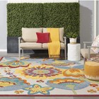 Nourison Aloha Indoor outdoor Multicolor 12  X 15  Area Rug Floral