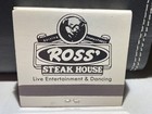 Ross Steak House Omaha Full Unstruck Vintage Matchbook Advertising Z