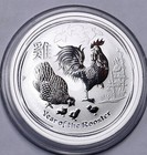 2017  1 2oz   999 Silver Australia Lunar Year Of The Rooster  Coin   0968