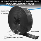 Poolvio Backwash Hose 1-1 2 x 100 Ft heavy-duty Lay-flat Reinforced Pvc Discharg