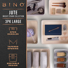 Woven Plastic Basket   Large  natural   3-pack   The Jute Collection   Home Orga