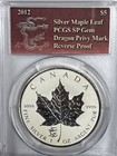 2012 Canada Silver Dollar Pcgs Genuine Dragon Privy Reverse Proof