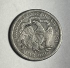 1877-s Seated Liberty Silver Hobo Potty Quarter