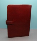 Coach Distressed Deep Red Leather Day Planner Address Phone Book